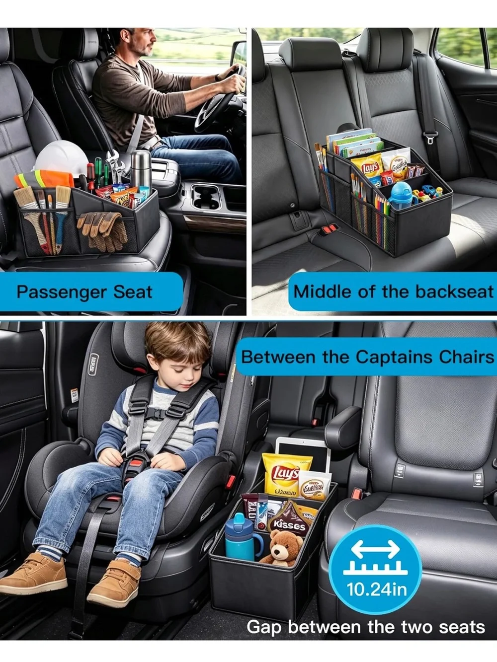 Car Trunk Organizer reinforced dividable car backseat organizers